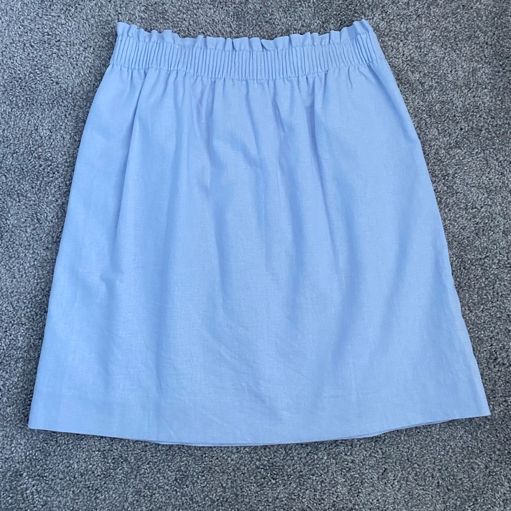 J.Crew Linen-cotton blend city skirt